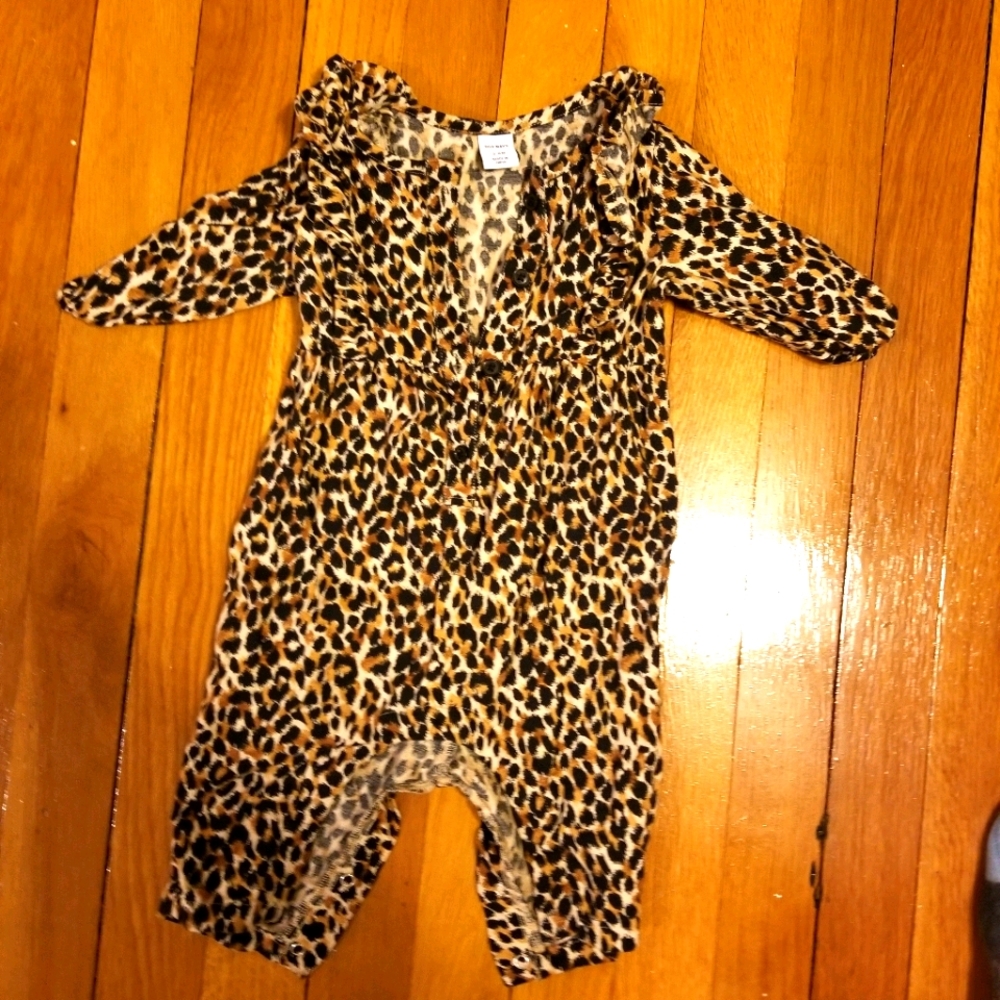 Adorable leopard print onesie